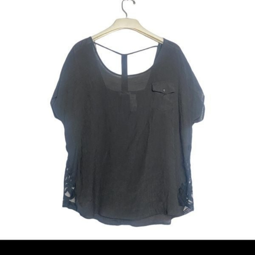 Sheer black top